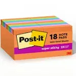 Post-it Super Sticky Notes - Energy Boost Color Collection