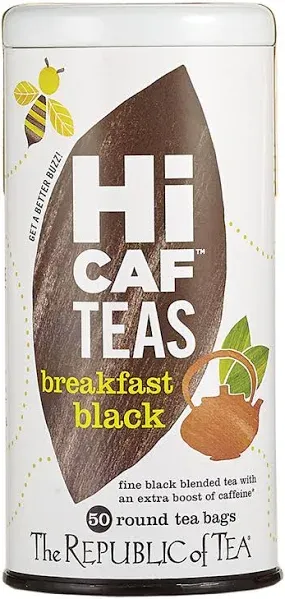 The Republic of Tea — HiCAF Breakfast Black Tea, 50 Tea Bags, High in Caffeine