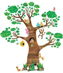 DECOWALL DL-1709 Giant Tree and Animals Kids Wall Stickers Wall Decals