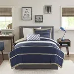 Mi Zone - Ashton Comforter Set - Navy - Twin/Twin XL