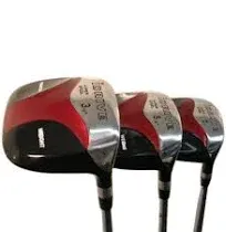 Men's +2" iDrive Red Square Fairway 3 5 7 Wood Set Clubs X Stiff Flex Graphite