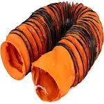 VEVOR 25ft Ducting Hose, PVC Flexible Duct Hosing with S Hook and Steel Support for 8inch Utility Blower