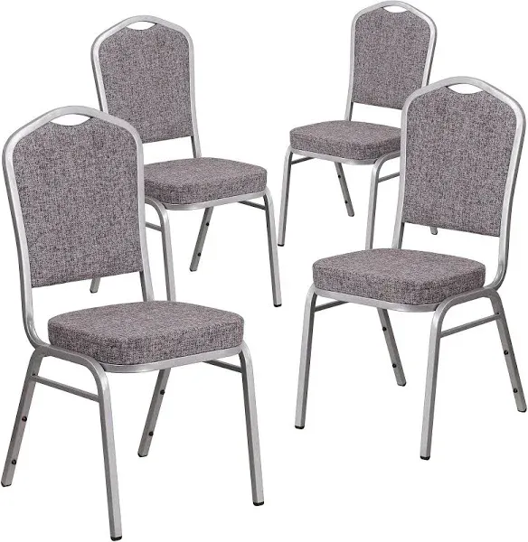 Flash Furniture 4 Pack Hercules Series Crown Back Stacking Banquet Chair