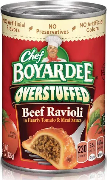 Chef Boyardee Overstuffed Beef Ravioli