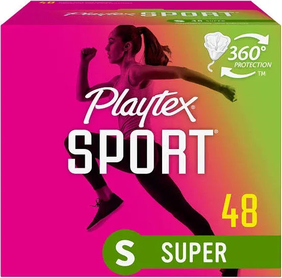 Playtex Sport Super Tampons - Box of 8 (Fragrance Free)