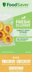  Premium Vacuum Sealer Bags, Multisize Variety Pack, 30 30-Count Variety Pack