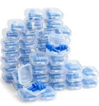 50 Pairs Silicone Ear Plugs in Plastic Cases Soft Reusable 29dB