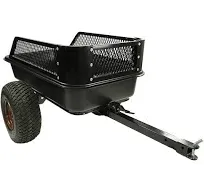 MOTOALLIANCE® Impact Implements 1500lb Poly Tub Utility Cart Cargo Trailer. Tilt Bed & Foot-Release Dump for ATV's, UTV's, Lawn & Garden Tractors & More.