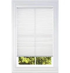 BlindsAvenue Cordless Top Down Bottom Up Cellular Honeycomb Shade, 9/16" Single Cell, Light Filtering, Cotton White, Size: 27.5" W x 72" L