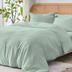 SIJO AiryWeight Duvet Cover, 100% Lyocell Derived from Eucalyptus, Buttery Soft, Best Cooling Sheets by Architectural Digest (Sage, Full/Queen 90"x90")