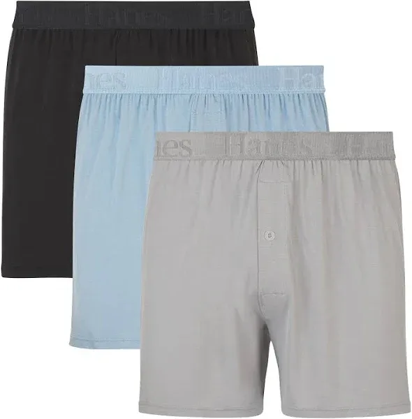 Hanes Men’s Originals SuperSoft Boxers (3 Pack)