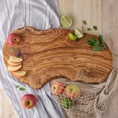 Personalized Live Edge Olive Wood Cutting Board