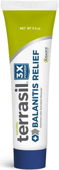 terrasil Balanitis Relief – Balanitis Treatment for Men, Natural Soothing Foreskin Ointment for Relief from Balanitis Symptoms: Irritation,Itch, and Inflammation. Dermatologist Tested (.5oz)