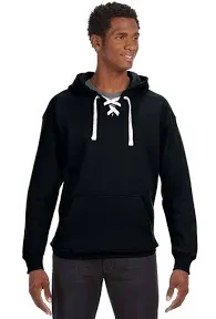 J America Adult Sport Lace Hooded Sweatshirt