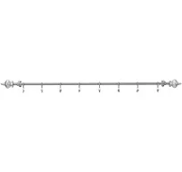 Herrschners Silver Finial Rod with Clips Hanger | 183cm