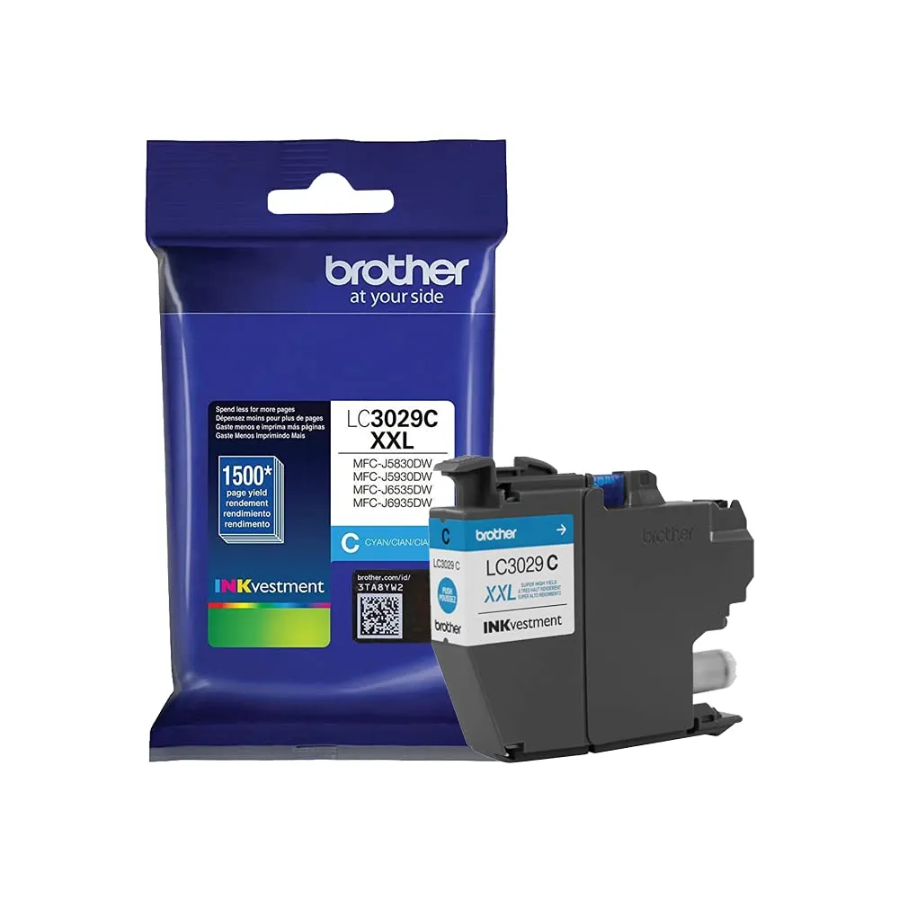 Brother LC3029C Super High Yield INKvestment Cyan Ink Cartridge