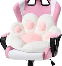 Ditucu Cat Paw Cushion Kawaii Chair Cushions 27.5 x 23.6 inch Cute Stuff Seat Pad Comfy Lazy Sofa Office Floor Pillow for Gaming Chairs Room Decor