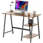 SHW Trestle Home Office Computer Desk, Walnut