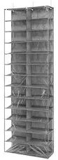 26-Section OTD Polycotton 13 Tiers Shoe Shelves - Espresso - 6&#034; x 22&#034; x 63&#034;