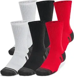 Under Armour Adult Performance Tech Crew Socks 6-Pack