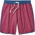 Fair Harbor The Anchor Swim Trunks Nautical Red Wavy Geo