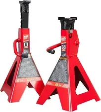 BIG RED Torin T46202 Steel Jack Stands 1 Pair, Red, 6 Ton (12,000 lbs) Capacity