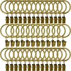 40 Pack Curtain Rings with Clips, Curtain Clip Rings Hooks, Bow Hanger Clips for