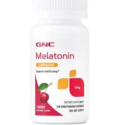 GNC Melatonin Lozenges 1 mg - Cherry - 120 Vegetarian Lozenges (120 Servings)