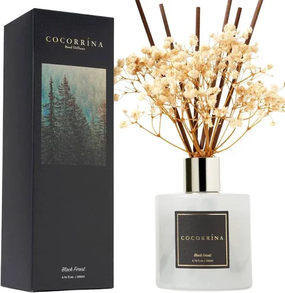 Cocorrna Reed Diffuser Sets 6.7 Oz. Black Forest Diffuser With Sticks Home Fragr