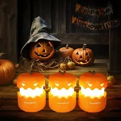 EverBrite 3-Pack Halloween Pumpkin Lantern