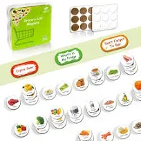  93 Food Magnets for Fridge - Repeatable Visual Shopping List, Refrigerator 