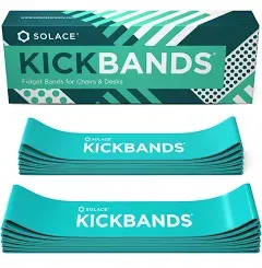 KICK BANDS Chair Bands for Kids with Fidgety Feet - Fidget Chair Bands for Kids 12-Pack - Kickbands ADHD Band for Classroom Chairs & Desks - Solace Sensory Kickband (BLUE)