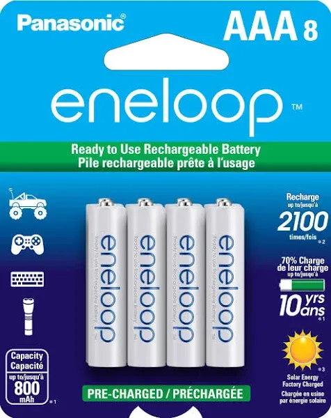 Panasonic Eneloop AAA 800mah Rechargeable Batteries