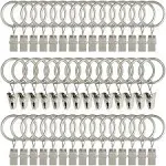 44 Pack Metal Curtain Rings With Clips Drapery Clips With Rings Drapes Rings 1 I