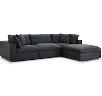 Commix Down Filled Overstuffed 4 Piece Sectional Sofa Set Modway