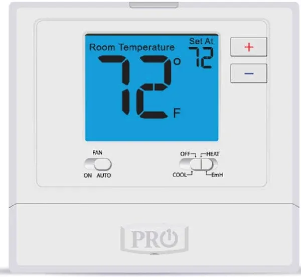 PRO1 IAQ Pro1 T721 Non-Programmable 2H/1C Heat Pump Thermostat , Blue