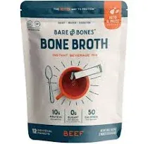 Beef Bone Broth Instant Beverage Mix Pantry Packs