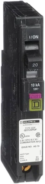 Square-D QO120PDFC Single Pole Circuit Breaker