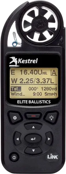 Kestrel Elite Weather Meter Applied Ballistics Link Wireless Connectivity Black