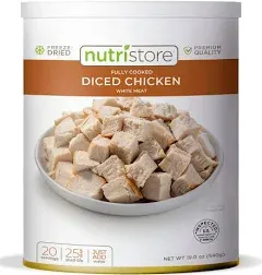 Nutristore Freeze-Dried Chicken, Emergency Survival Bulk Food Storage Meat NEW