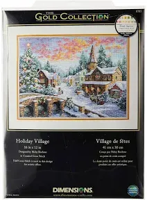 Dimensions Gold Collection Holiday Village Counted Cross Stitch Kit