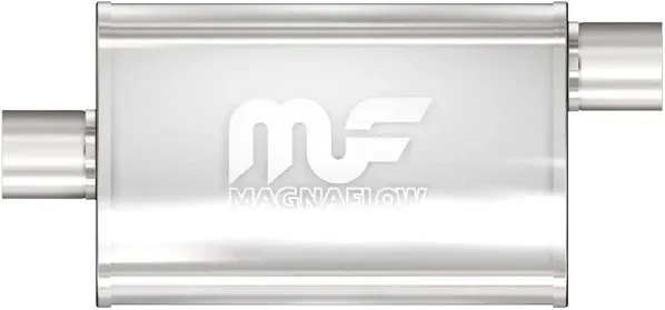 MagnaFlow 11256 Straight-Throu<wbr/>gh Performance Muffler; 2.5in. Offset/Center; 4x18