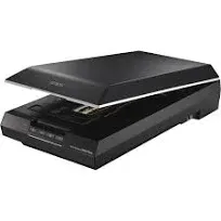 Epson Perfection V600 Photo Color Scanner, Black, Wired USB Connectivity, 6400 x 9600 dpi, Enlargements up to 17" x 22" Flatbed Image Scanner