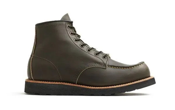 Red Wing Mens 6 Inch Classic Moc Toe Leather Boots