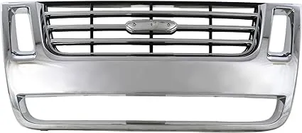 Garage-Pro Grille Assembly Compatible with 2006-2010 Ford Explorer, Fits 2007-2010 Ford Explorer Sport Trac Chrome Shell with Black Insert CAPA