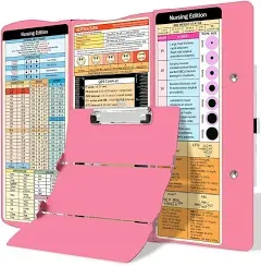 Nursing Clipboard Foldable Clipboard Medical: Nursing Edition Cheat Sheets Al...