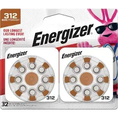 Energizer Hearing Aid Battery, Size 312 - 16 count