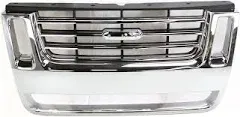 Garage-Pro Grille Assembly Compatible with 2006-2010 Ford Explorer, Fits 2007-2010 Ford Explorer Sport Trac Chrome Shell with Black Insert