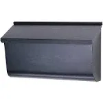 Woodlands Black Steel Wall Mount Mailbox