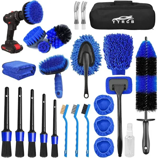 26Pcs Car Detailing Brush Set Drill not include